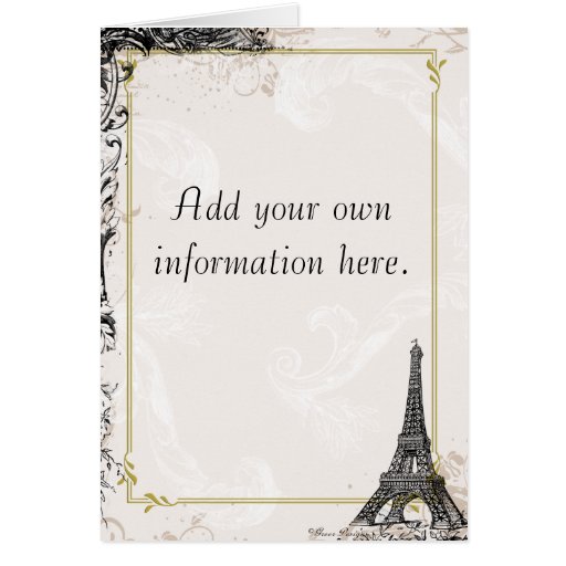Eiffel Tower French Stationery Greeting Card Zazzle