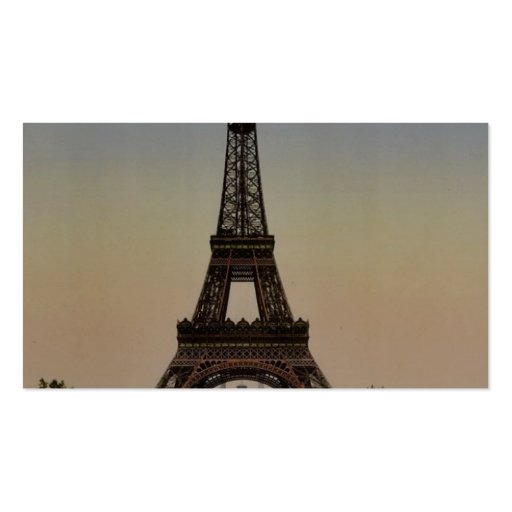 Eiffel Tower, full-view looking toward the Trocade Business Card Template (back side)