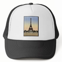 Eiffel Tower, full-view looking toward the Trocade Hats