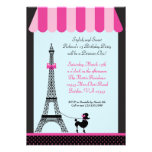 Eiffel Tower Girl Birthday Invitation