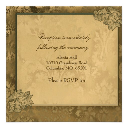 Eiffel Tower golden metallic invitation