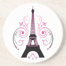 Eiffel Tower Gradient Swirl Design Coaster