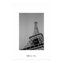 Eiffel Tower Greyscale posters