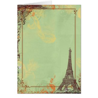 Eiffel Tower in Green Cards card