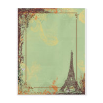 Eiffel Tower in Green Flyer Announcements