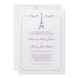 Eiffel Tower in Lavender Elegant Wedding Invitatio Invites