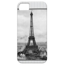 Eiffel Tower In Paris Striped Vintage iPhone 5 Case
