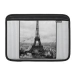 Eiffel Tower In Paris Striped Vintage Sleeve For MacBook Air