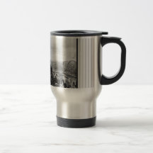Eiffel Tower In Paris Striped Vintage Mug
