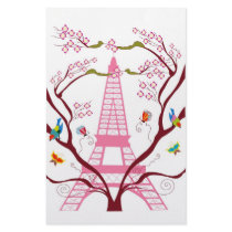 Eiffel tower in spring stationery