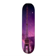 Eiffel Tower in sunshine sky Custom Skate Board