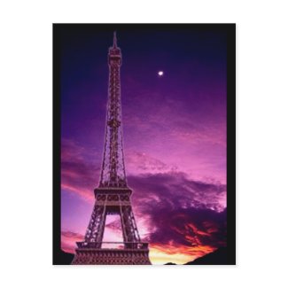 Eiffel Tower in Sunshine Sky postcard