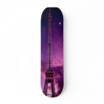 Eiffel Tower in sunshine sky skateboards