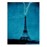 Eiffel Tower Lightning Postcards