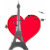 eiffel tower, love, heart, birds, bird, cool,
