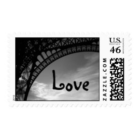 Eiffel Tower Love Postage Stamps stamp