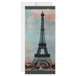 Eiffel Tower Morning Sunrise Vintage Personalized Rack Card