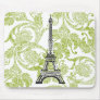 Eiffel Tower on Green Design Mousepad
