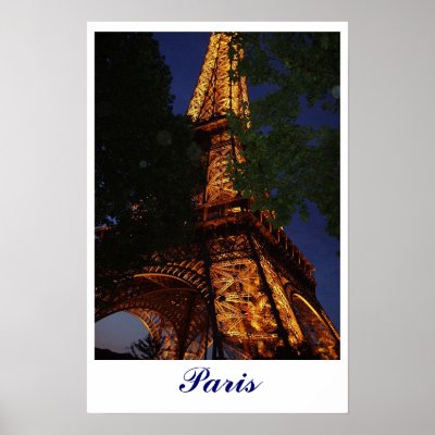 Paris At Night Eiffel Tower. Eiffel Tower, Paris at Night Posters by ericab