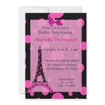 Eiffel Tower Paris  Birthday Invitations
