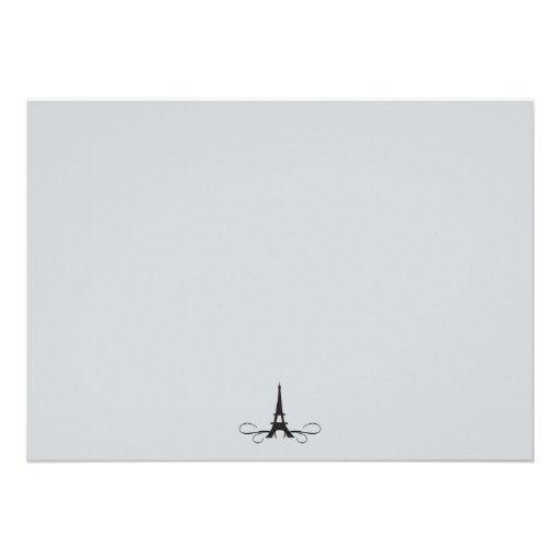 Eiffel Tower Paris Bridal Shower Custom Invites