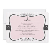 Eiffel Tower Paris Bridal Shower Personalized Invitations