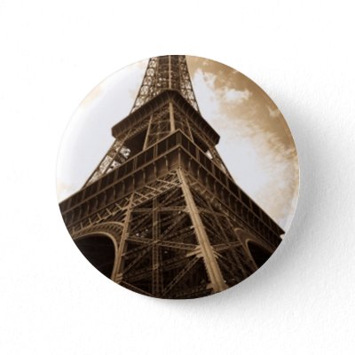 Eiffel tower Paris Pinback Buttons