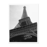 Eiffel Tower Paris France b/w Postcard