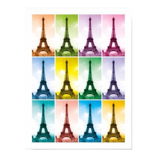 Eiffel Tower Paris France Pop Art print