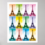 Eiffel Tower Paris France Pop Art Posters