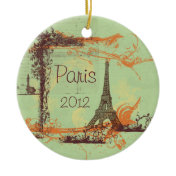 Eiffel Tower Paris Christmas Ornament