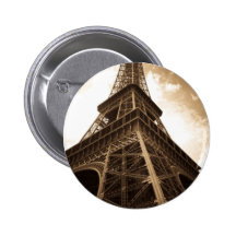 Eiffel tower Paris Pinback Buttons