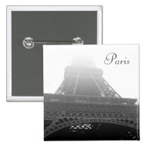 Eiffel tower, Paris Pinback Buttons