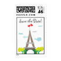 Eiffel Tower Paris Save the Date Stamps stamp