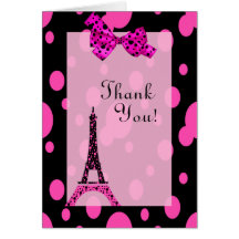 Eiffel Tower Paris  Thank You Note Greeting Card