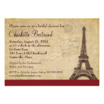 Eiffel Tower Parisian Bridal Shower Personalized Announcements