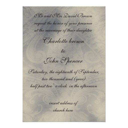 Eiffel tower Parisian french  wedding invitation