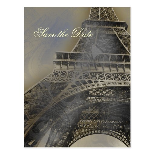 eiffel-tower-parisian-french-wedding-save-the-date-postcard-zazzle