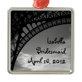 Eiffel Tower Personalized Bridesmaid Ornament ornament