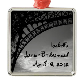 Eiffel Tower Personalized Junior Bridesmaid ornament