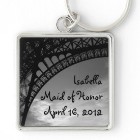 Eiffel Tower Personalized Maid of Honor Keychain keychain