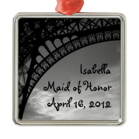 Eiffel Tower Personalized Maid of Honor Ornament ornament