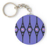 Eiffel Tower Pink Poodle Key Chains