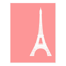 Eiffel Tower Pink Post Card