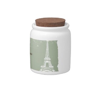 Eiffel Tower Porcelain Candy Jar candyjar