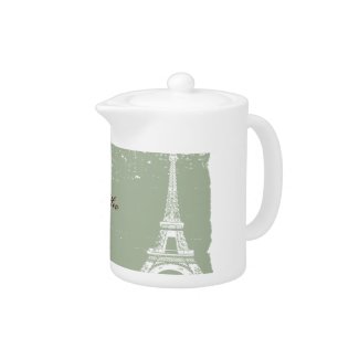 Eiffel Tower Porcelain Tea Pot teapot
