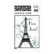Eiffel Tower Postage Stamp stamp