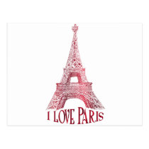 Eiffel tower postcards