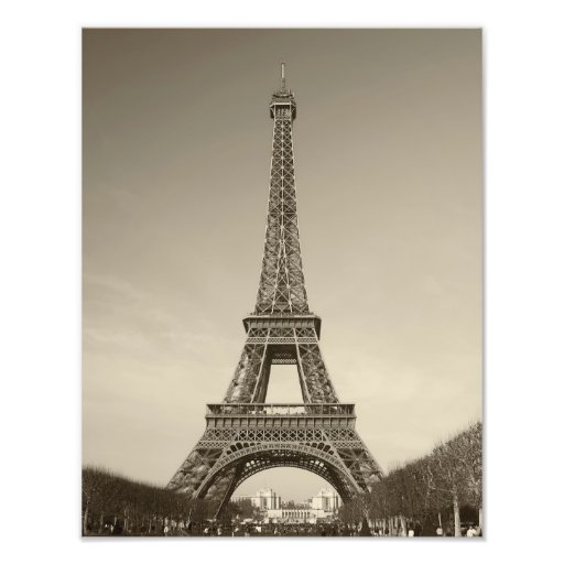 Eiffel Tower Print Photographic Print | Zazzle