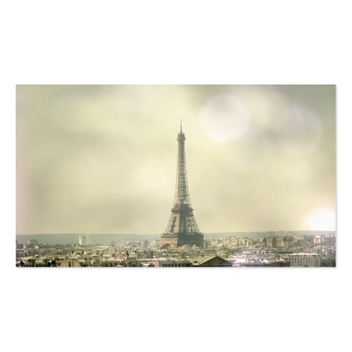 Eiffel Tower Profile Card Business Card Templates (front side)